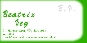 beatrix veg business card